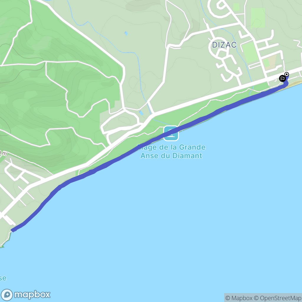 Le Diamant : carte du parcours de randonnée - France