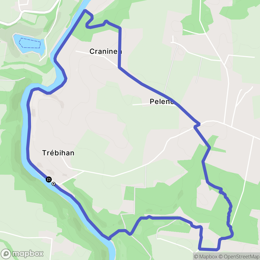 Languidic : carte du parcours de randonnée - France