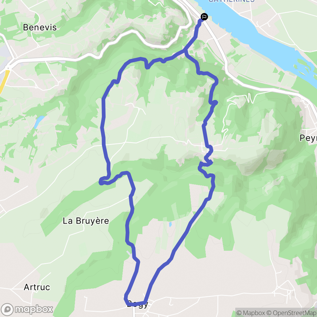 Serrières : carte du parcours de randonnée - France
