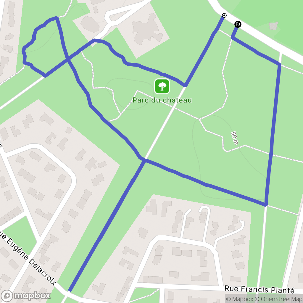 Mérignac : carte du parcours de randonnée - France