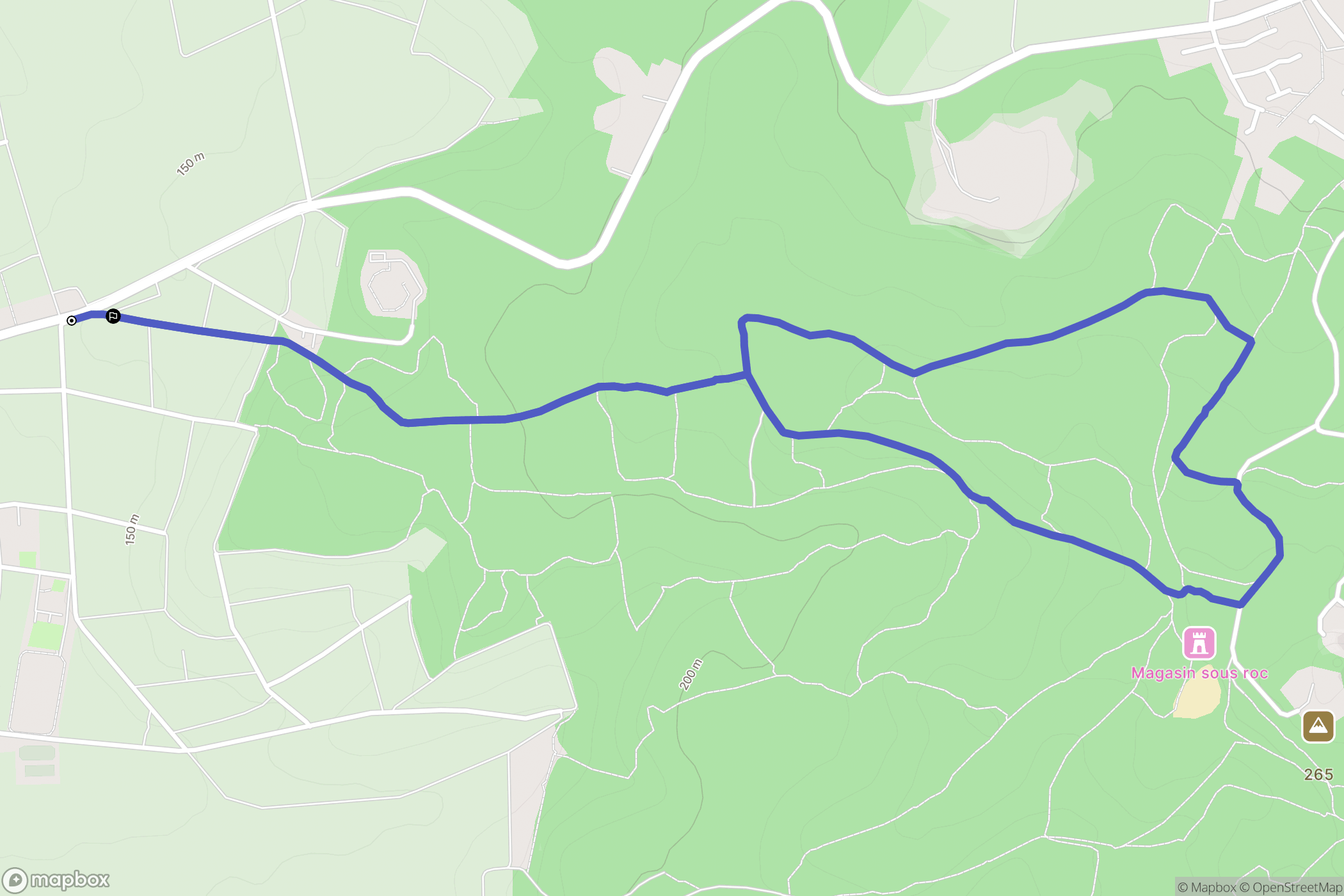 Cernay-lès-Reims : carte du parcours de randonnée - France