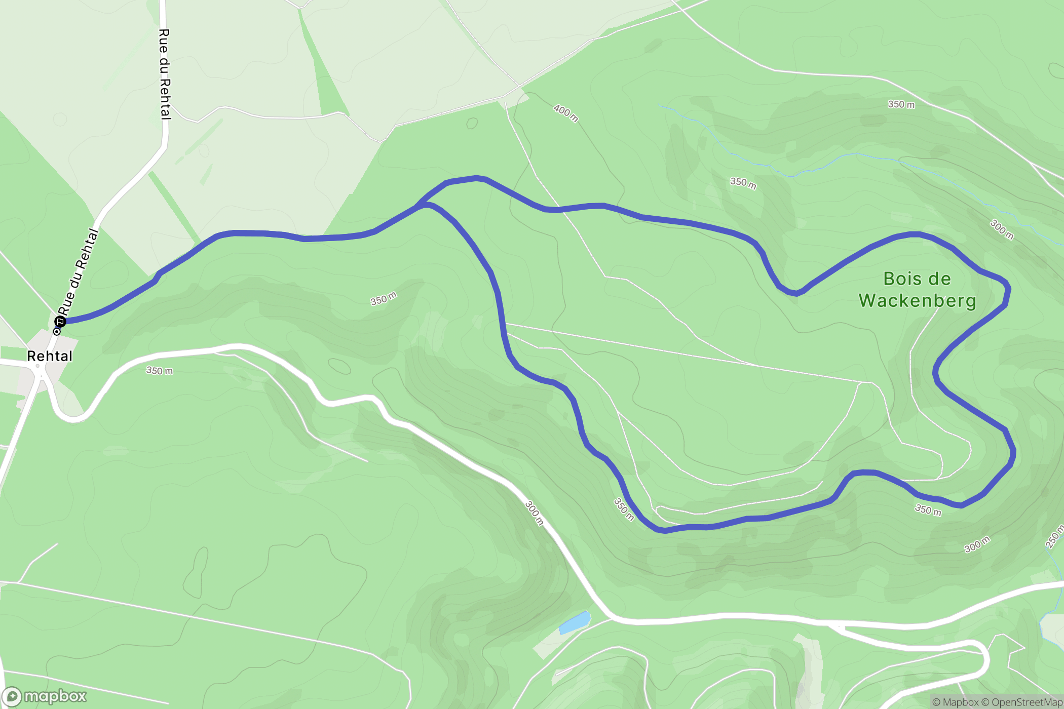 Plaine-de-Walsch : carte du parcours de randonnée - France