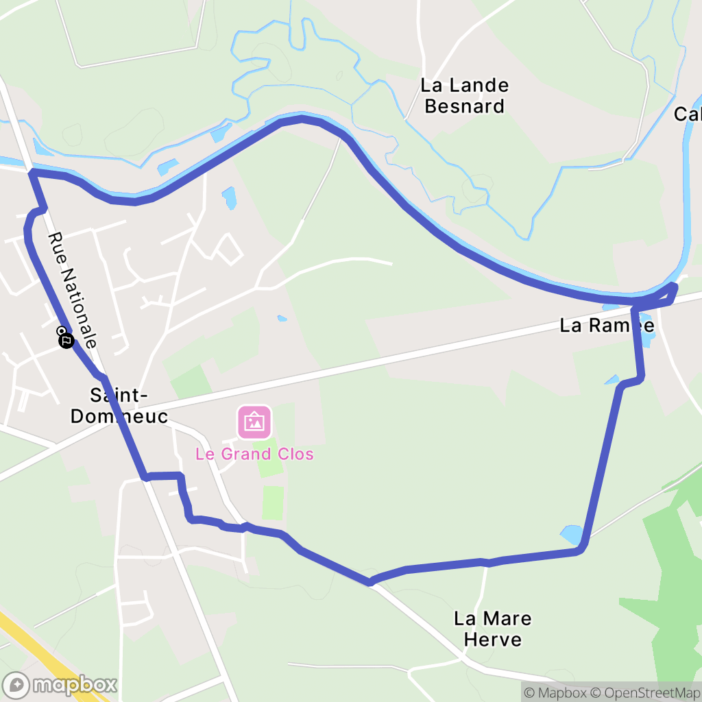 Saint Domineuc : carte du parcours de randonnée - France