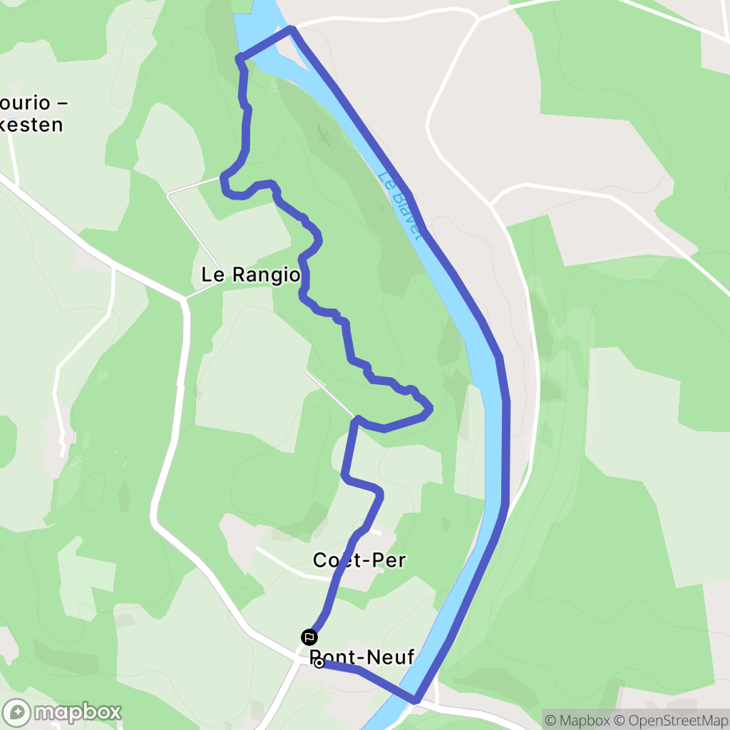 Inzinzac-Lochrist : carte du parcours de randonnée - France