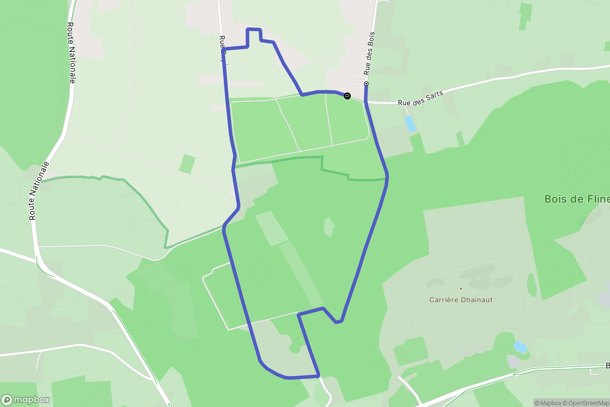Faumont : carte du parcours de randonnée - France