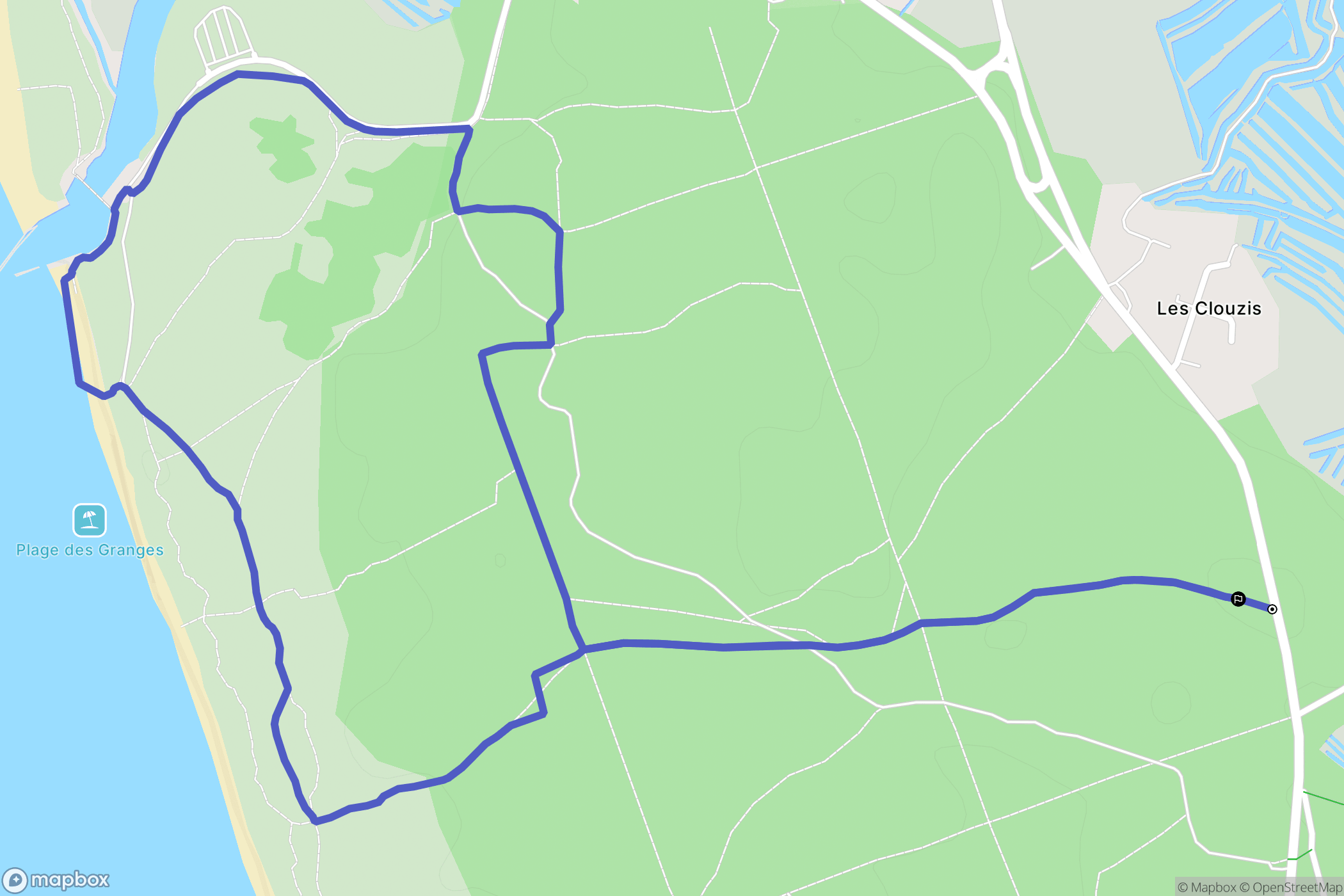 Les Sables-d'Olonne : carte du parcours de randonnée - France