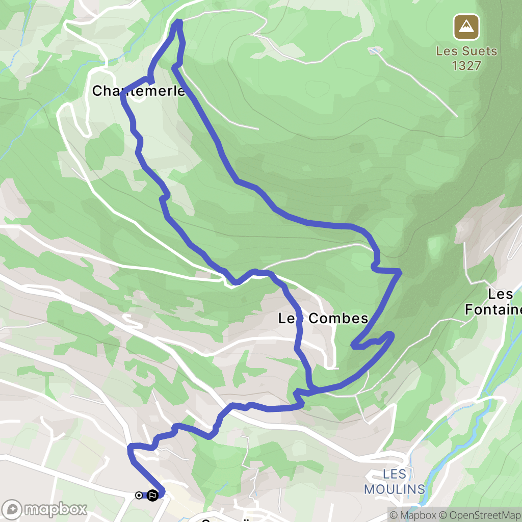 Samoëns : carte du parcours de randonnée - France