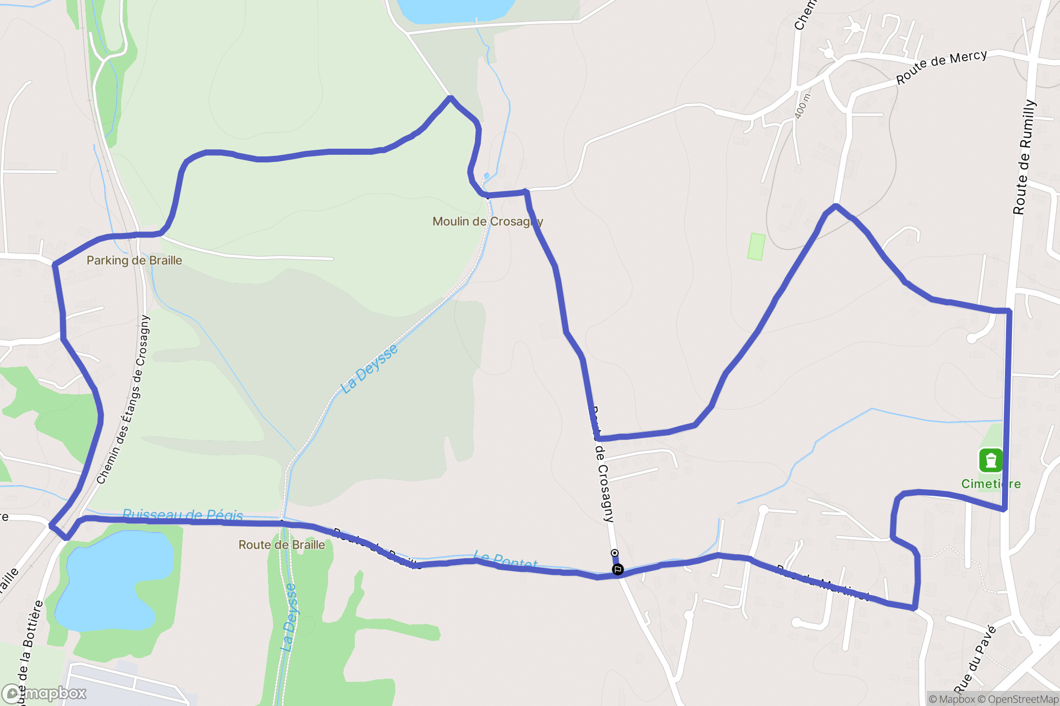 Saint-Félix : carte du parcours de randonnée - France