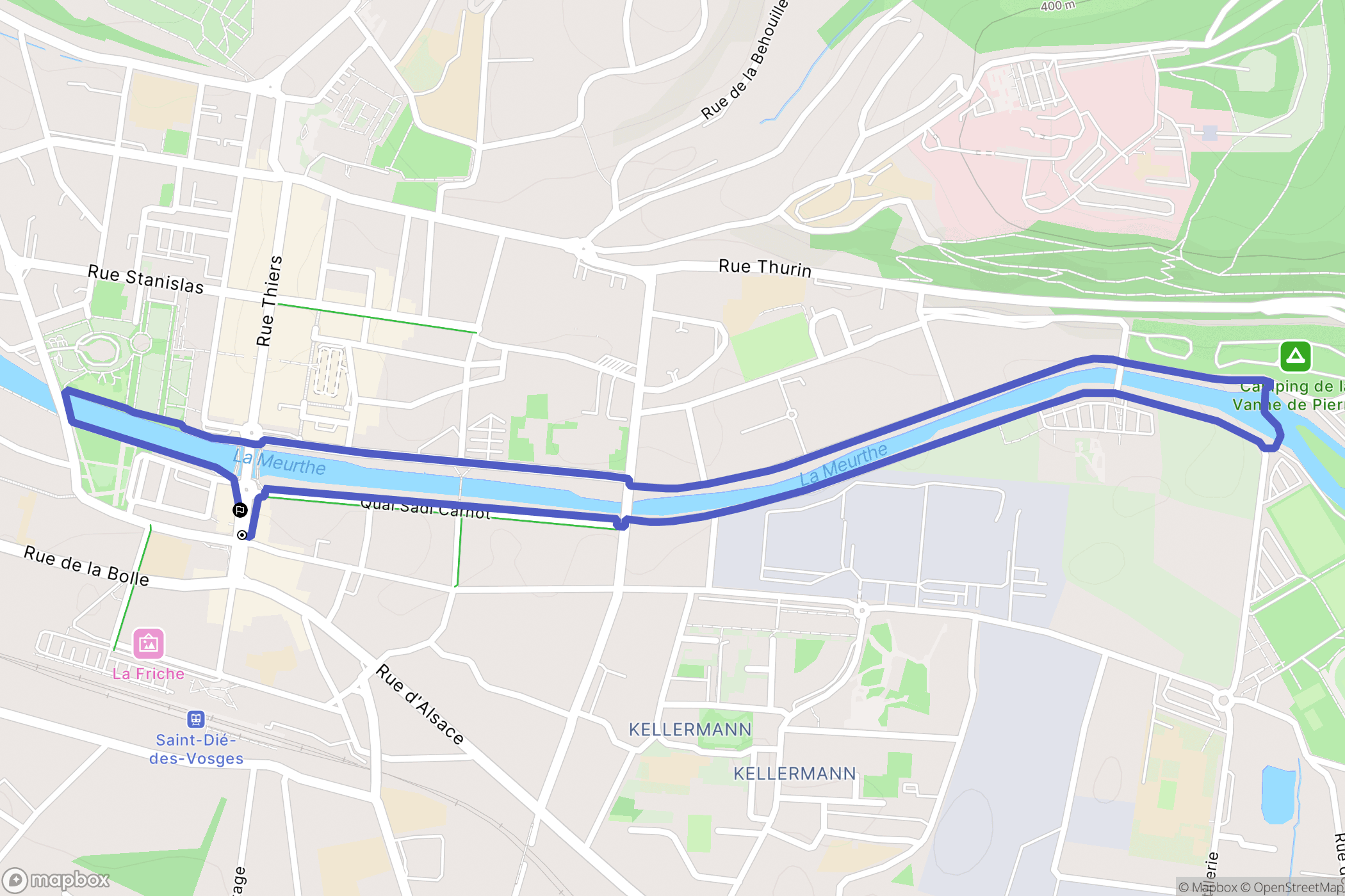 Saint-Dié-des-Vosges : carte du parcours de randonnée - France