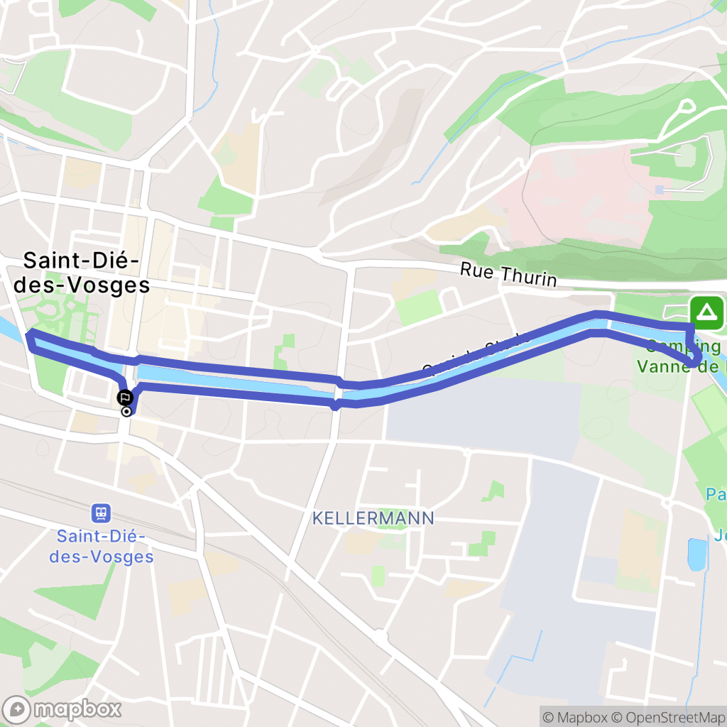 Saint-Dié-des-Vosges : carte du parcours de randonnée - France
