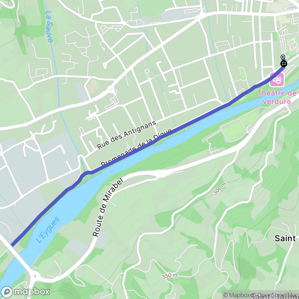 Nyons : carte du parcours de randonnée - France
