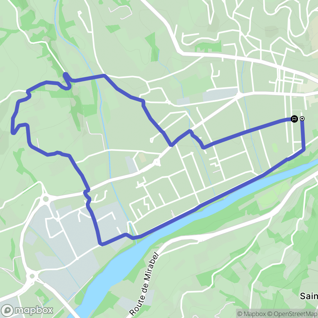 Nyons : carte du parcours de randonnée - France