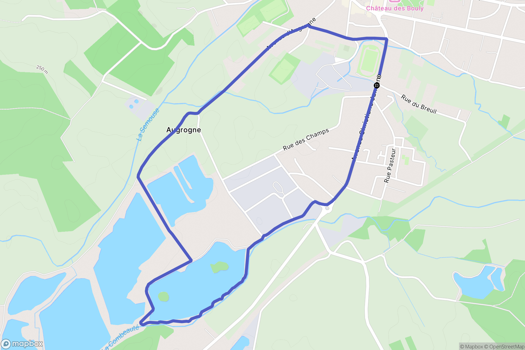 Saint-Loup-sur-Semouse : carte du parcours de randonnée - France