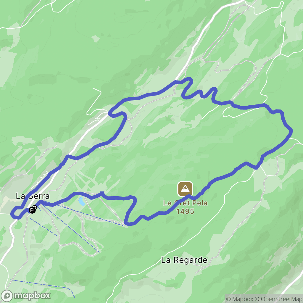 Serra : carte du parcours de randonnée - France