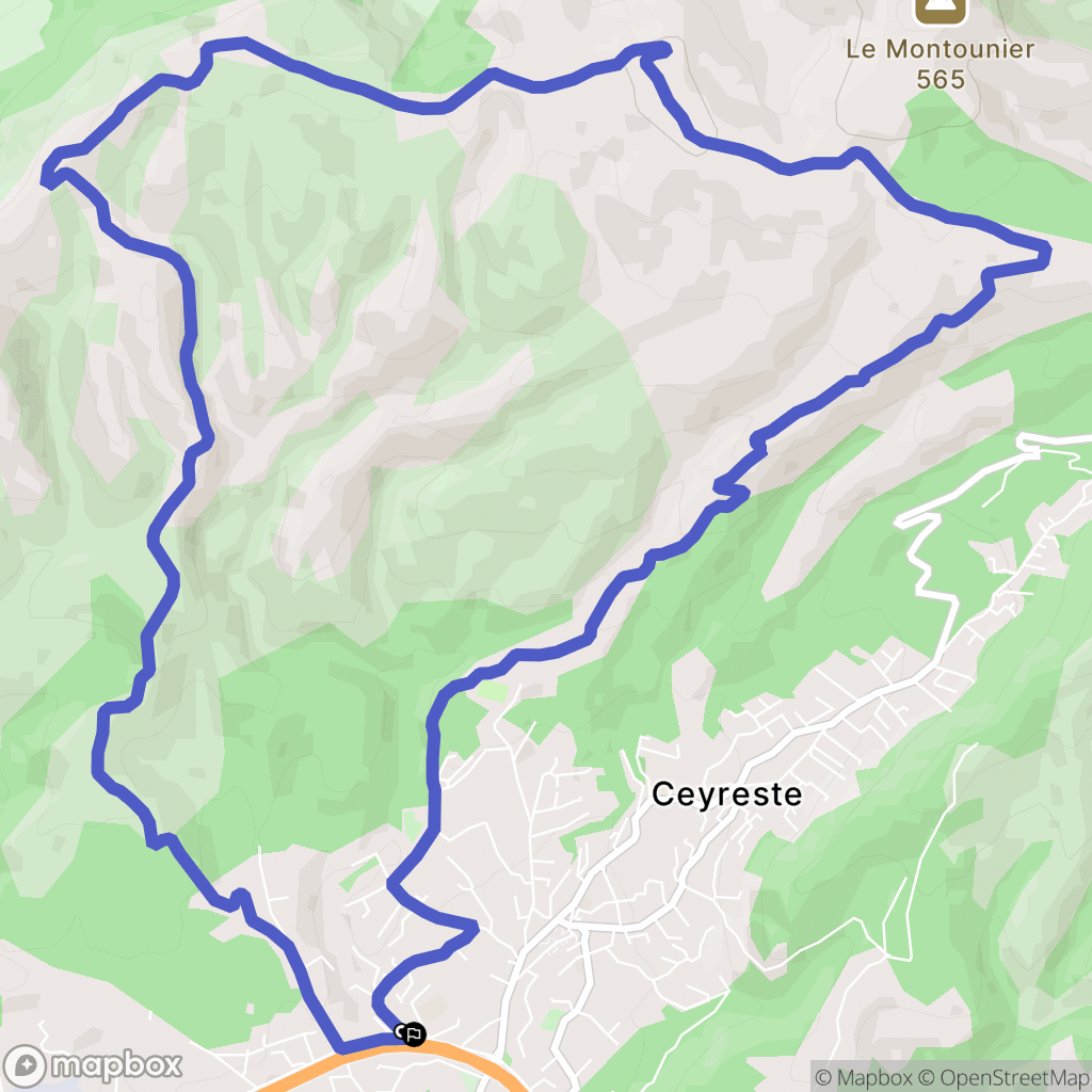 Ceyreste : carte du parcours de randonnée - France