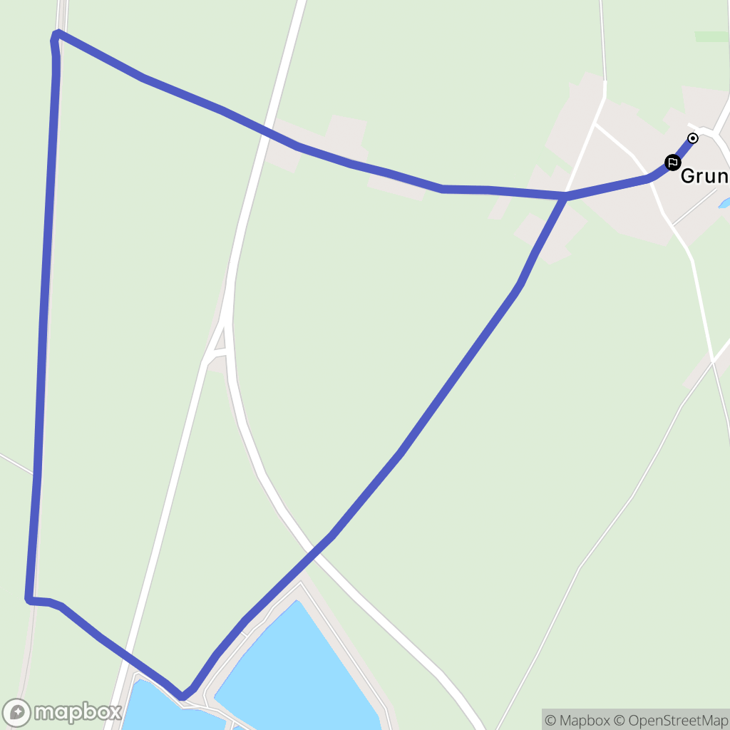 Gruny : carte du parcours de randonnée - France
