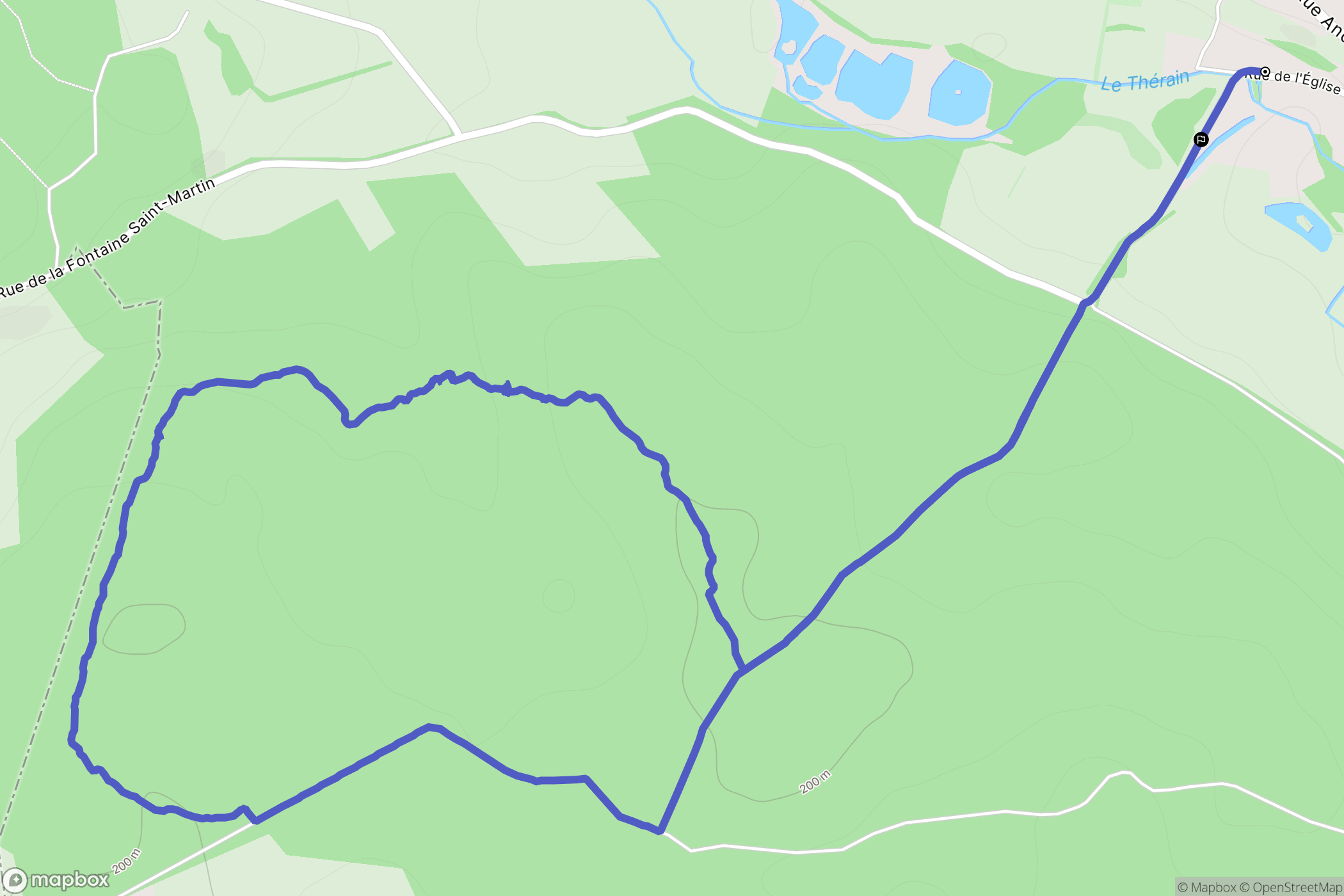 Saint-Samson-la-Poterie : carte du parcours de randonnée - France