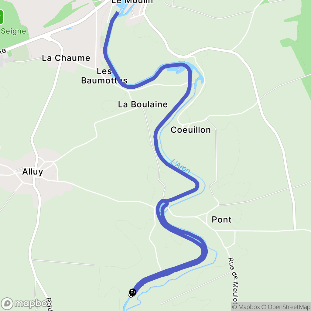Alluy : carte du parcours de randonnée - France