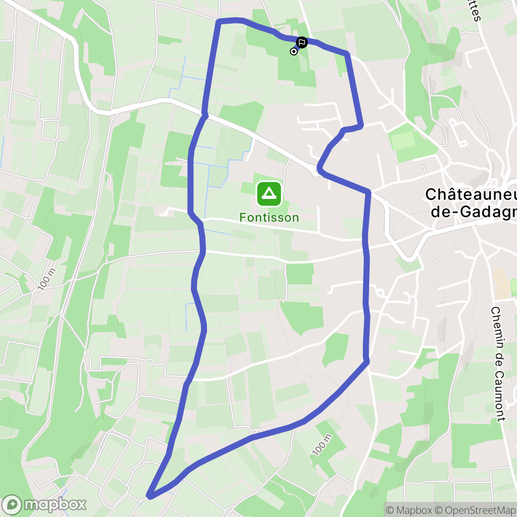Châteauneuf-de-Gadagne : carte du parcours de randonnée - France