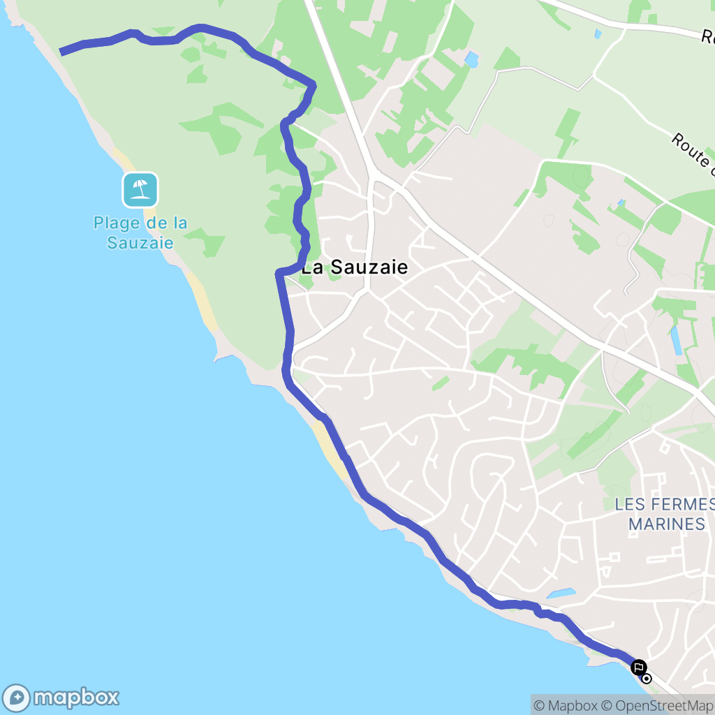 Bretignolles-sur-Mer : carte du parcours de randonnée - France