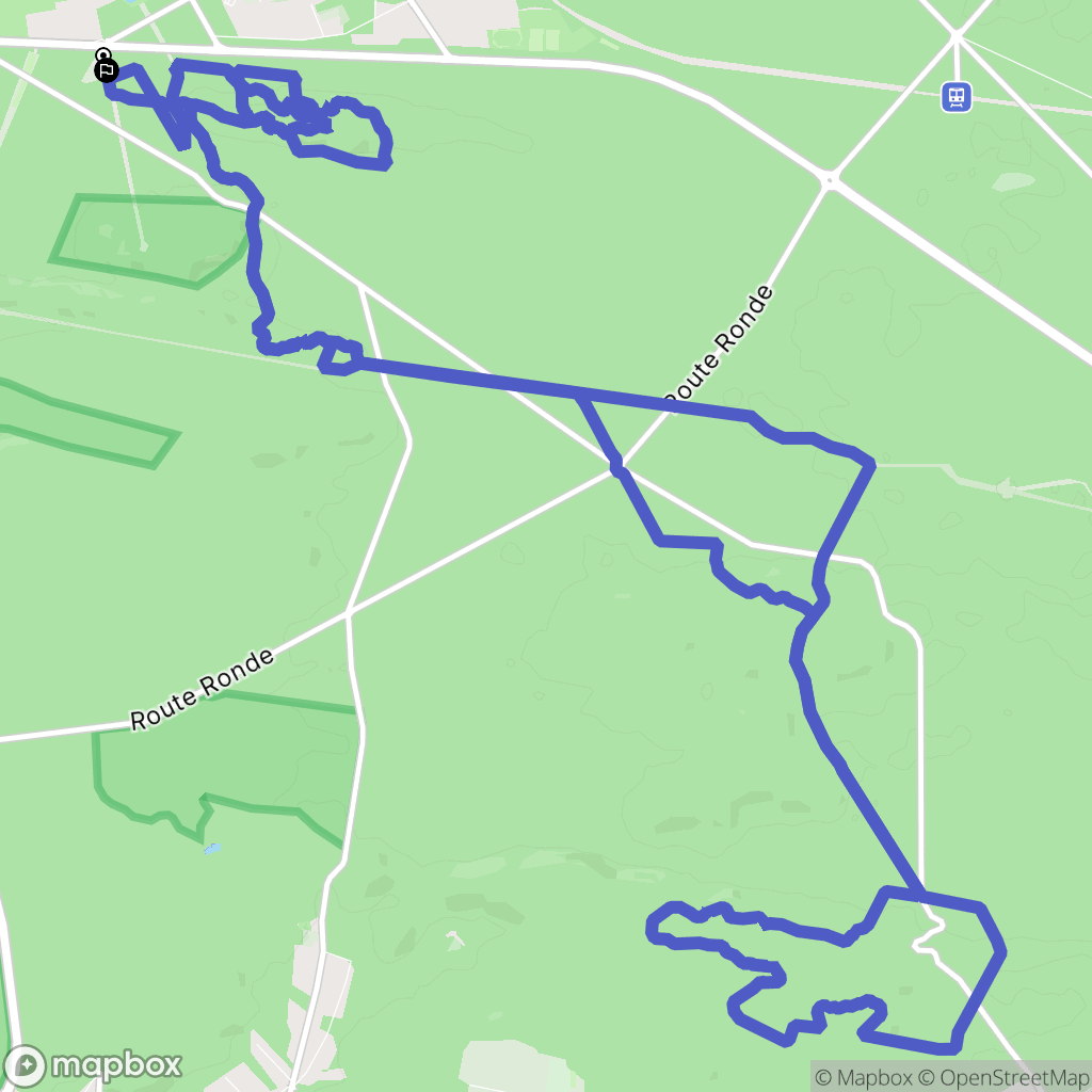 Fontainebleau : carte du parcours de randonnée - France