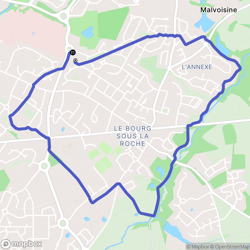 La Roche-sur-Yon : carte du parcours de randonnée - France