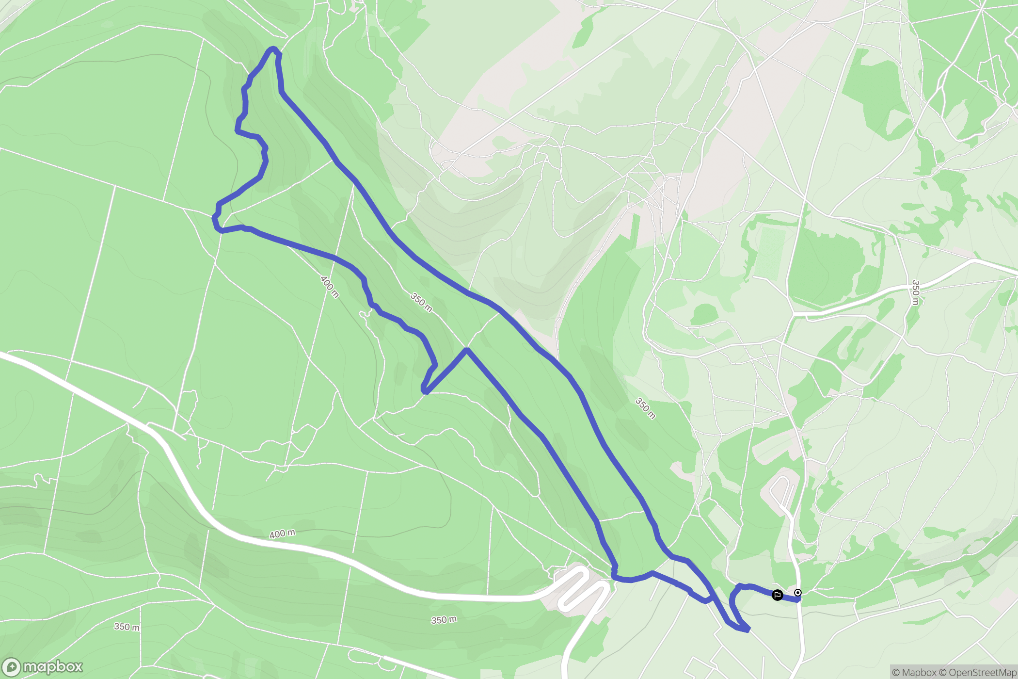 Marsannay-la-Côte : carte du parcours de randonnée - France