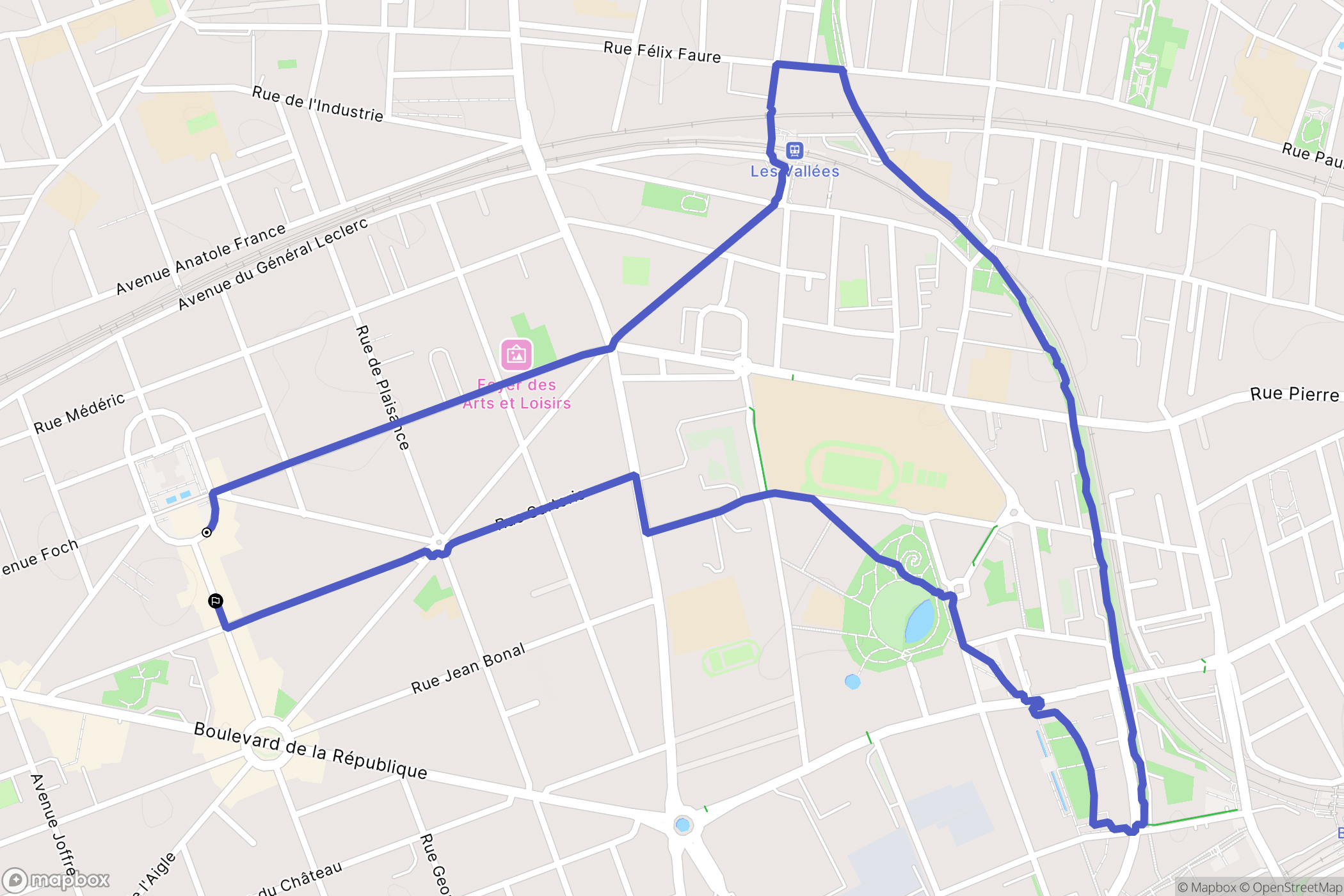 La Garenne-Colombes : carte du parcours de randonnée - France