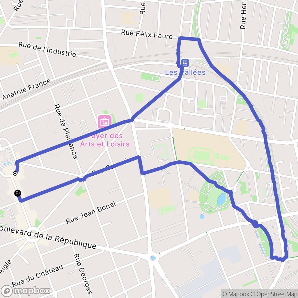 La Garenne-Colombes : carte du parcours de randonnée - France