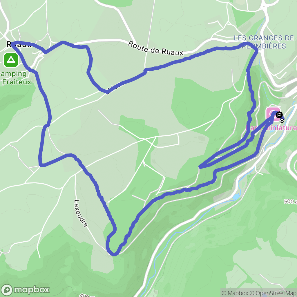 Plombières-les-Bains : carte du parcours de randonnée - France