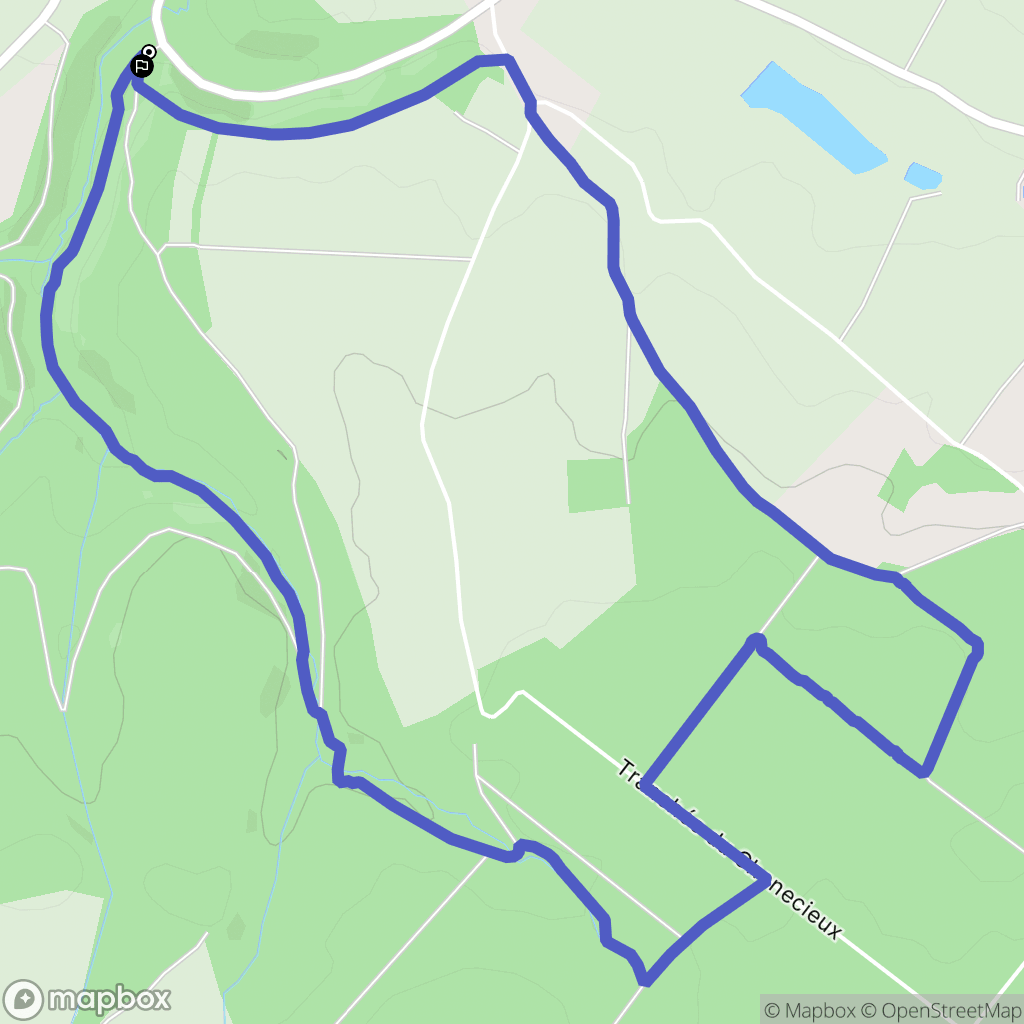 Escles : carte du parcours de randonnée - France