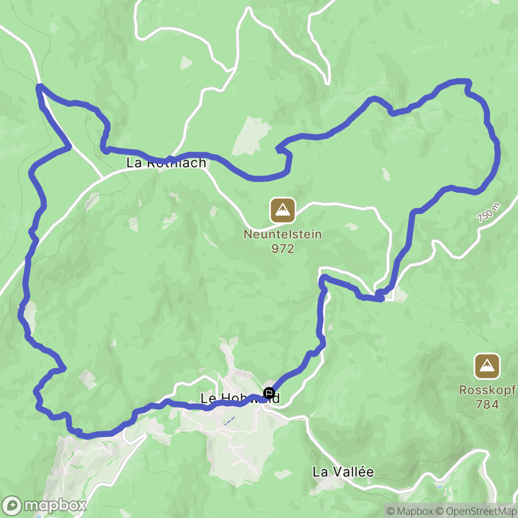 Le Hohwald : carte du parcours de randonnée - France