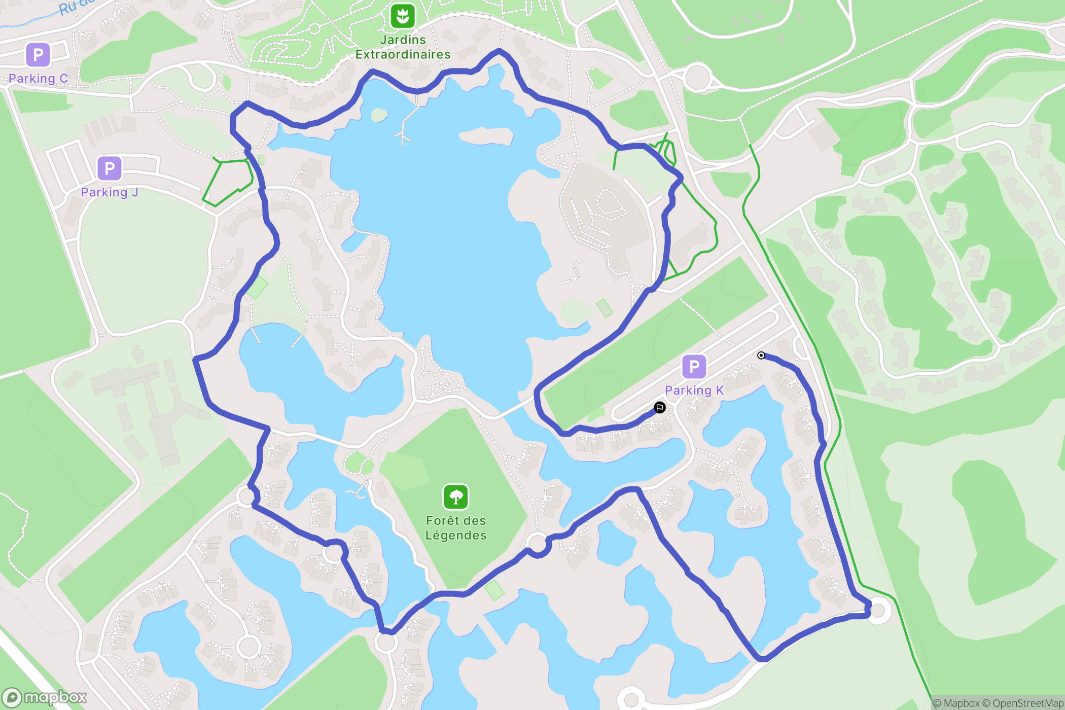 Villeneuve-le-Comte : carte du parcours de randonnée - France