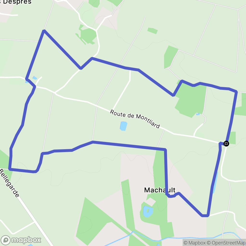 Quiers-sur-Bézonde : carte du parcours de randonnée - France