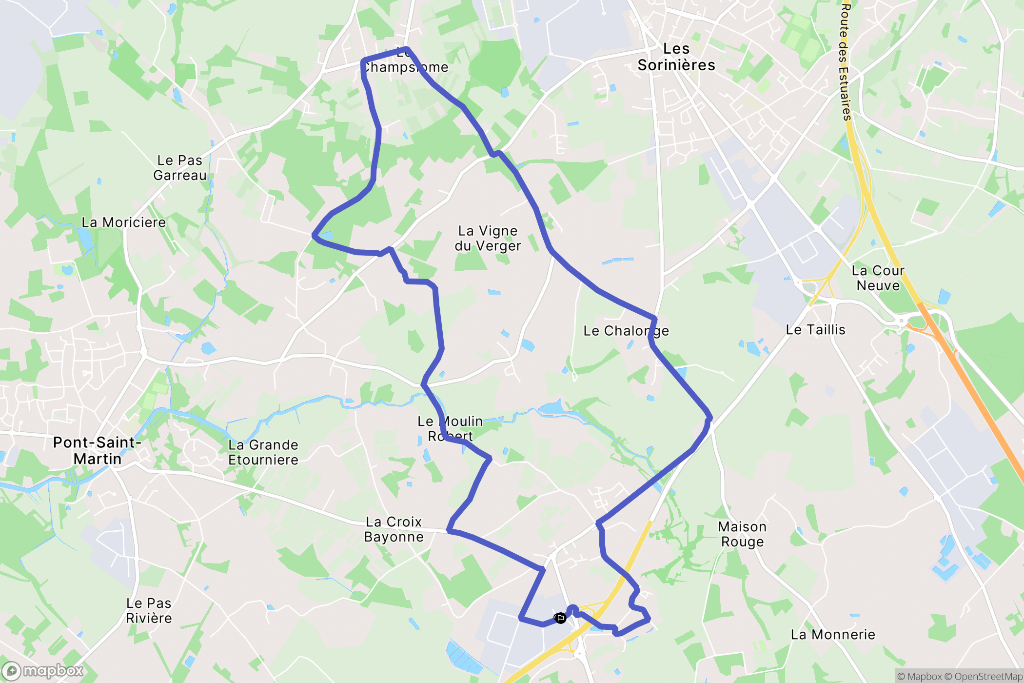 Viais : carte du parcours de randonnée - France