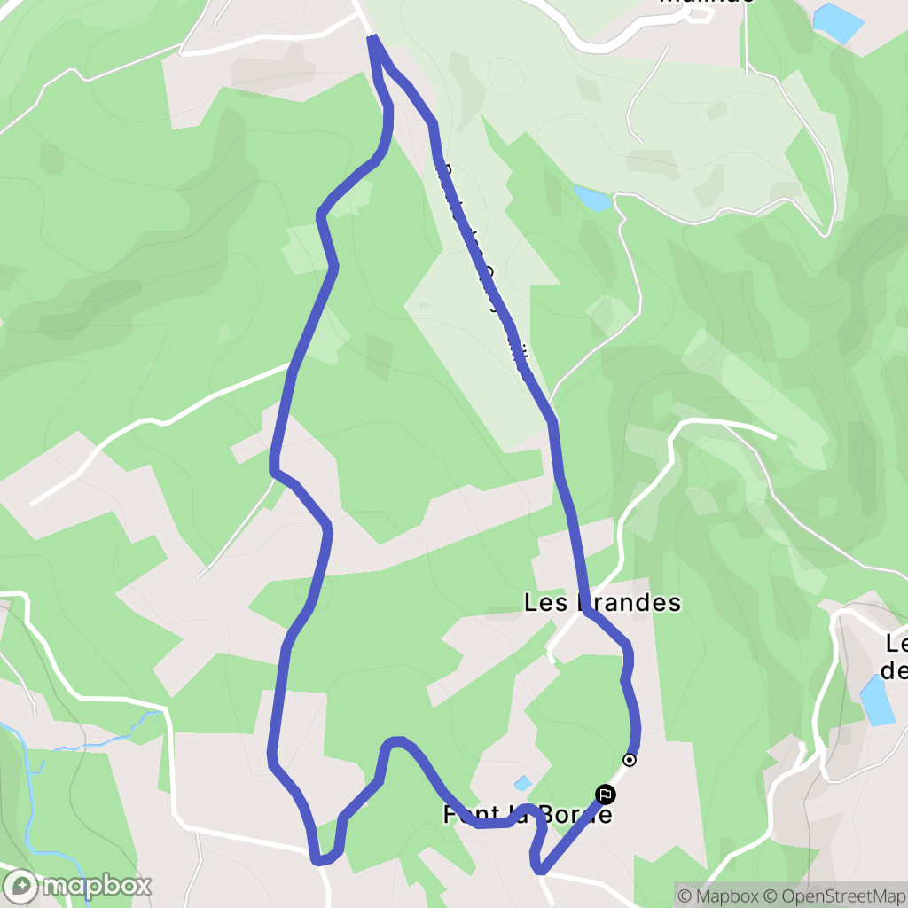 Vignols : carte du parcours de randonnée - France