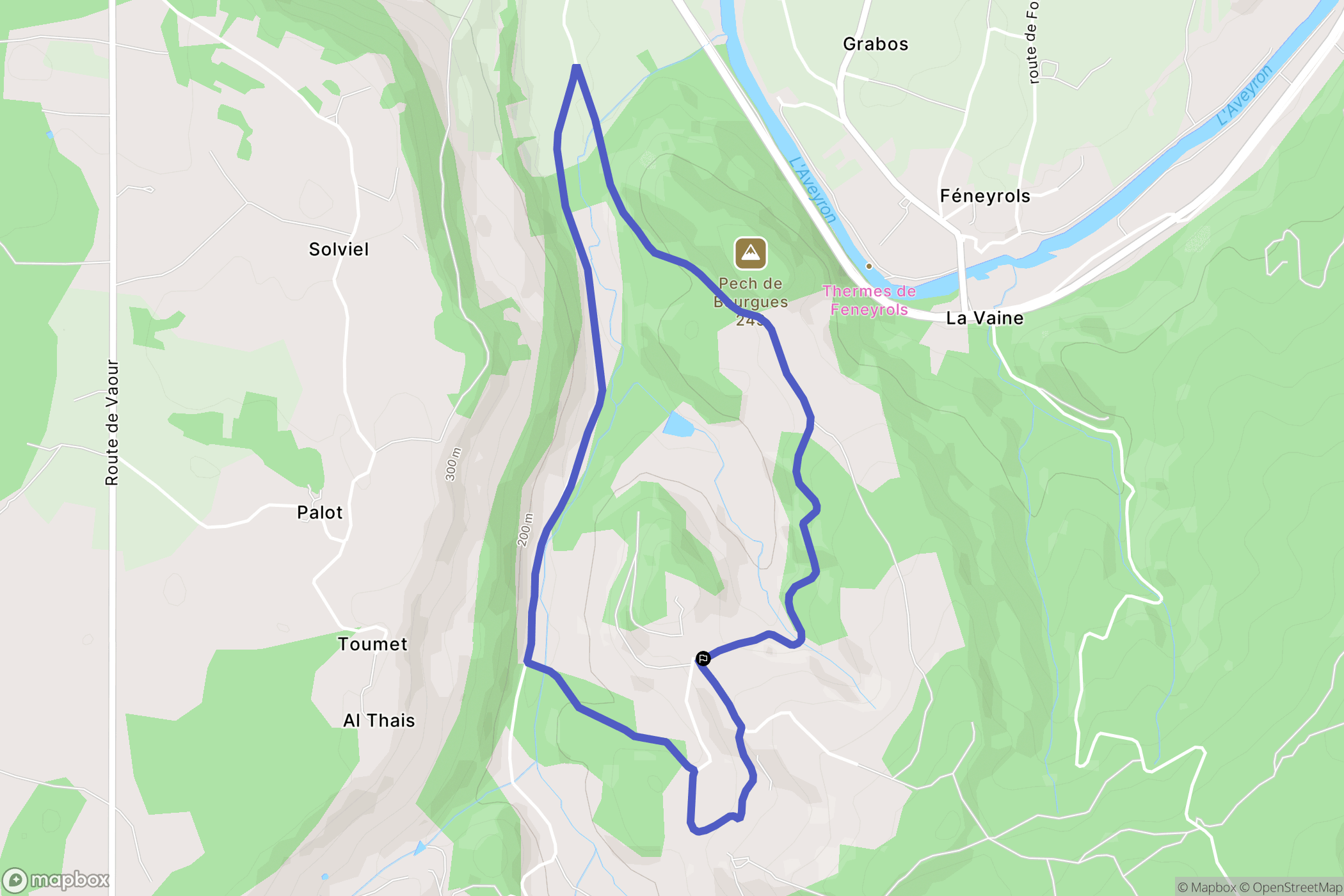 Saint-Michel-de-Vax : carte du parcours de randonnée - France