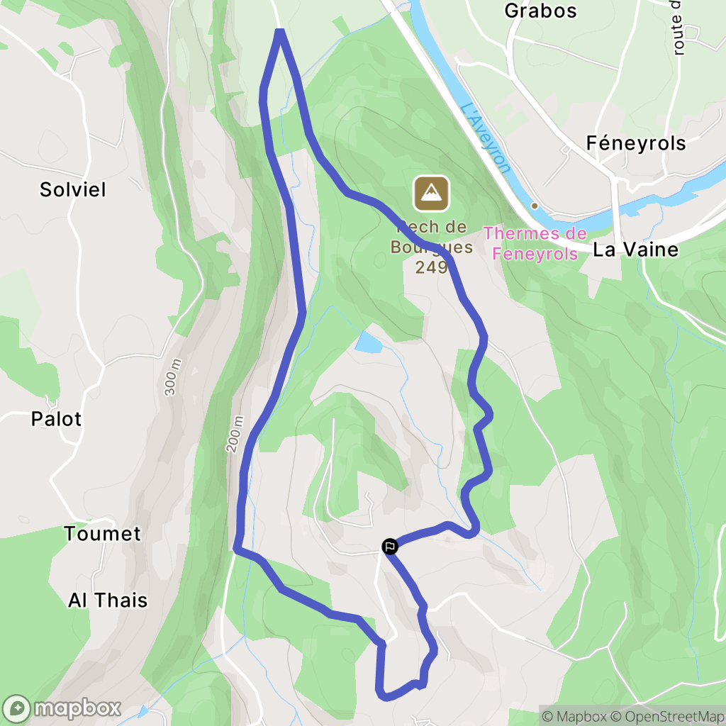 Saint-Michel-de-Vax : carte du parcours de randonnée - France