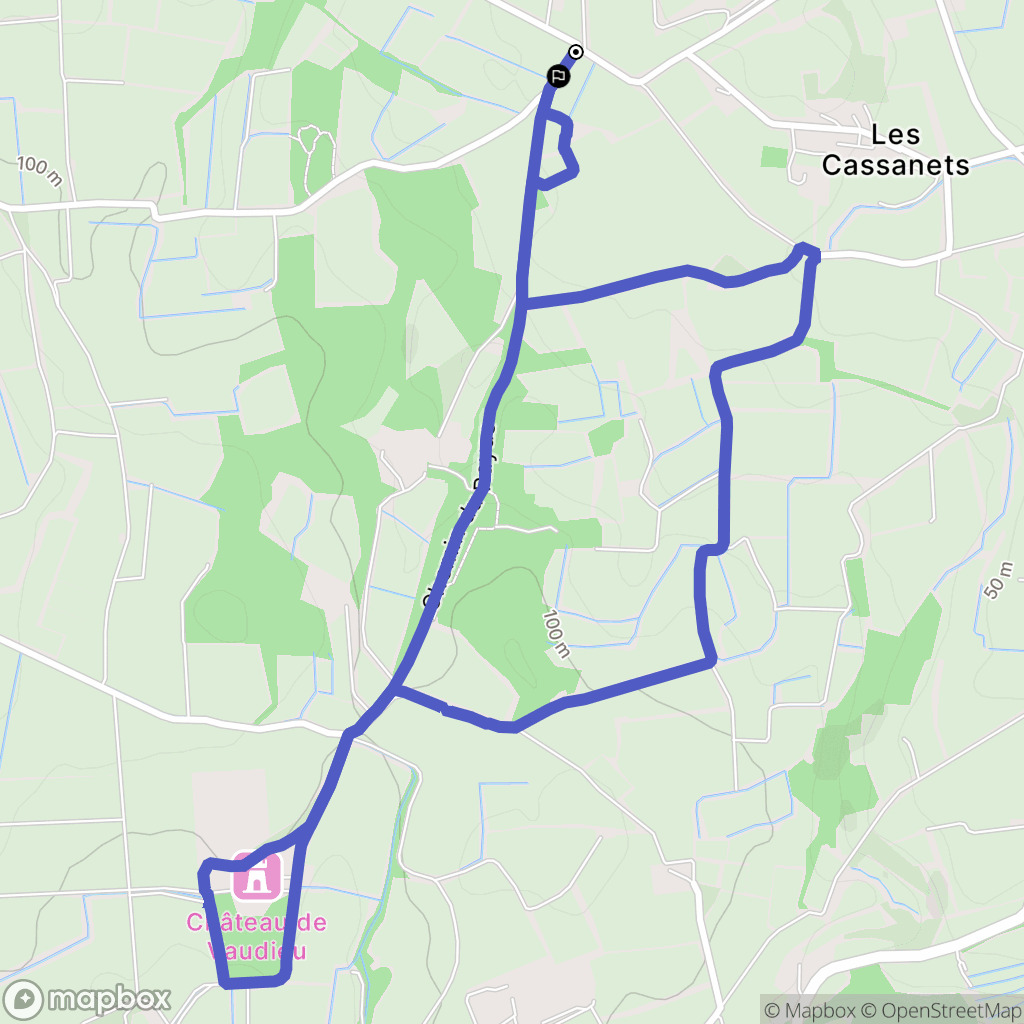 Courthézon : carte du parcours de randonnée - France
