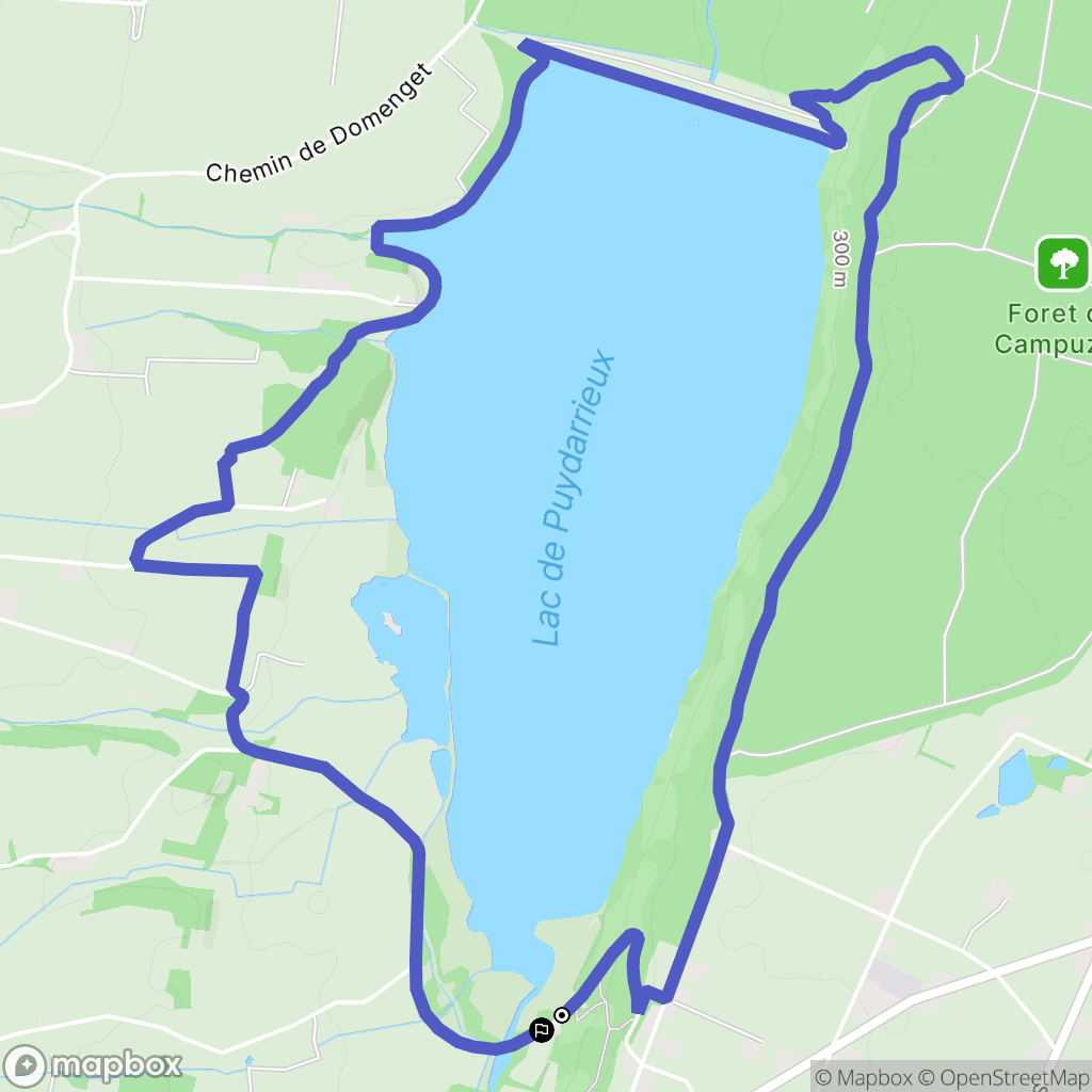 Campuzan : carte du parcours de randonnée - France