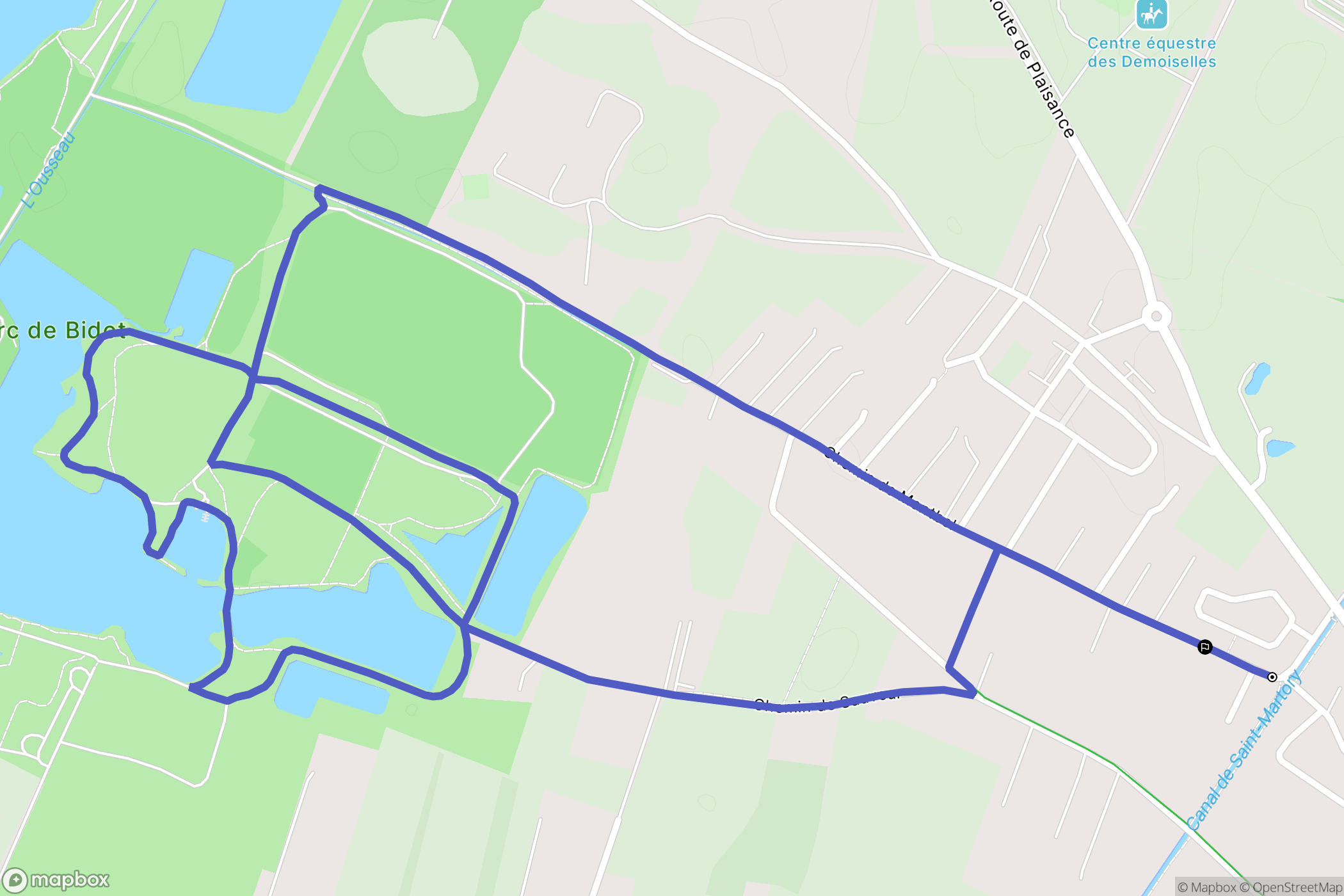 Frouzins : carte du parcours de randonnée - France