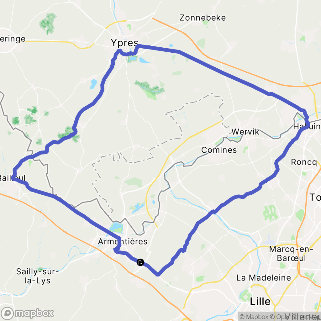 La Chapelle-d'Armentières : carte du parcours de randonnée - France