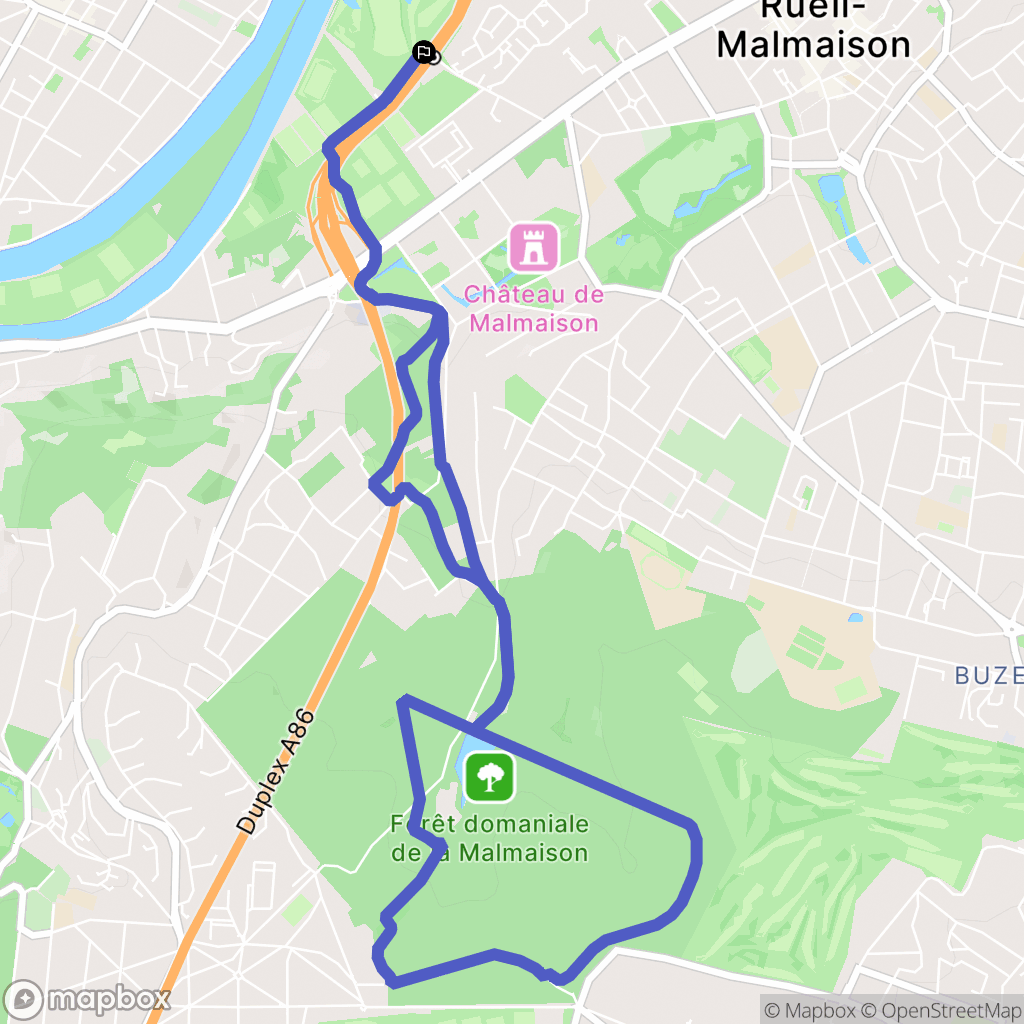Rueil-Malmaison : carte du parcours de randonnée - France