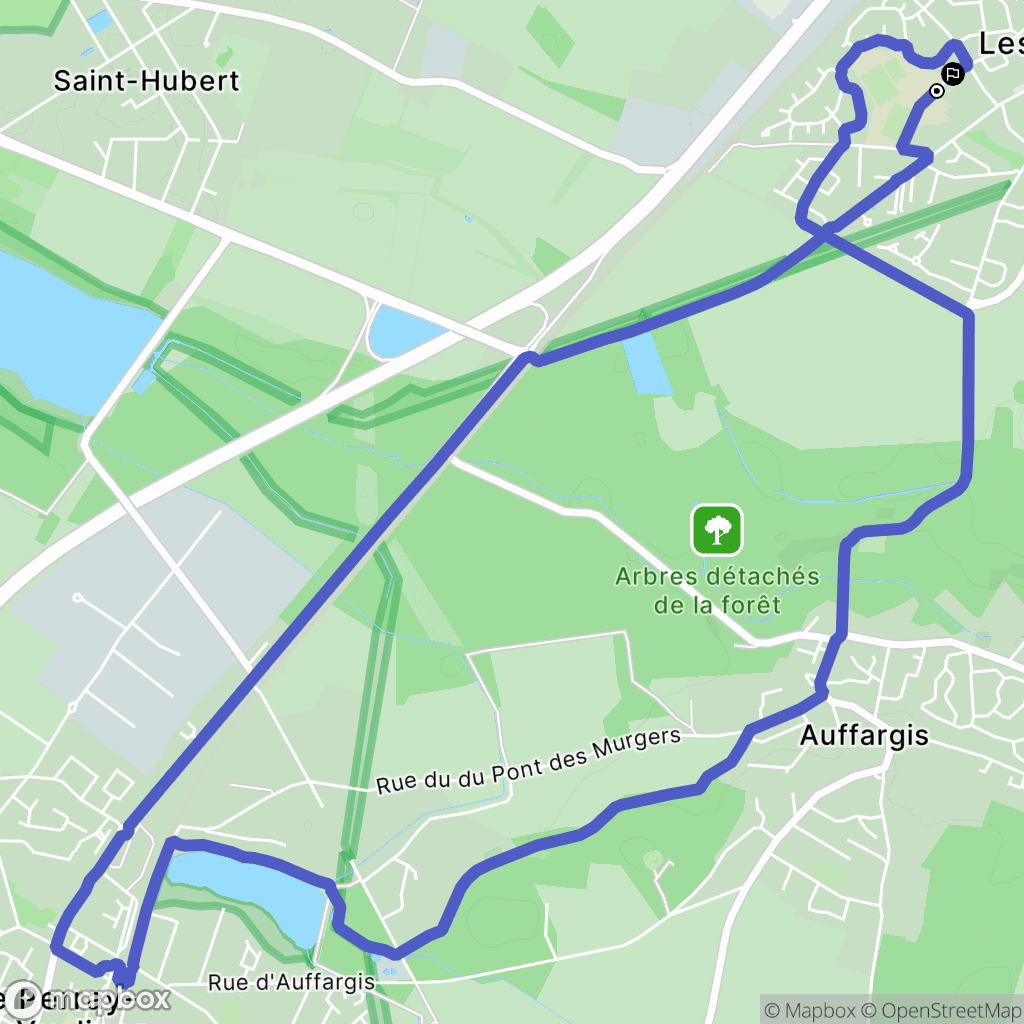Les Essarts-le-Roi : carte du parcours de randonnée - France