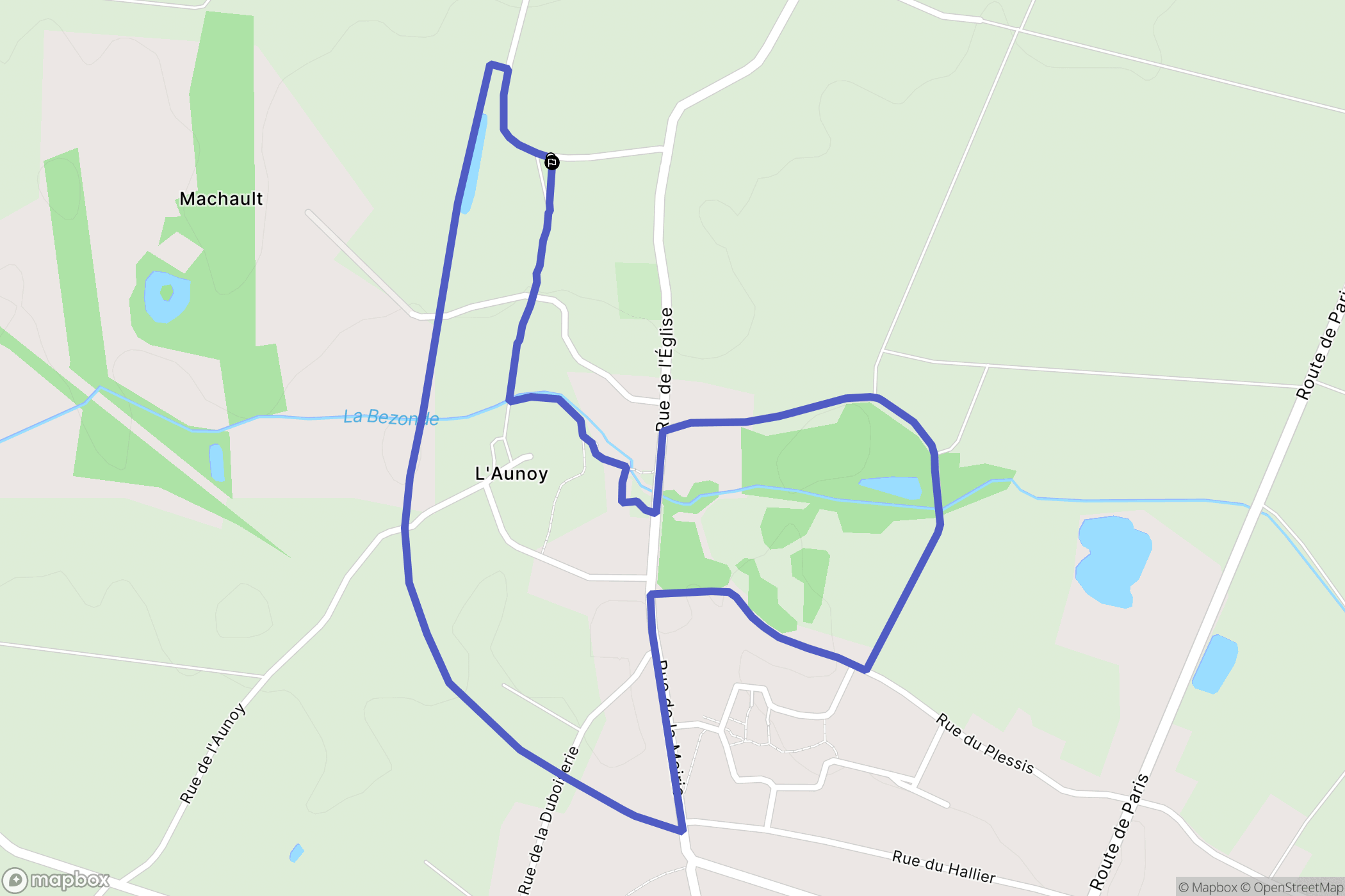Quiers-sur-Bézonde : carte du parcours de randonnée - France
