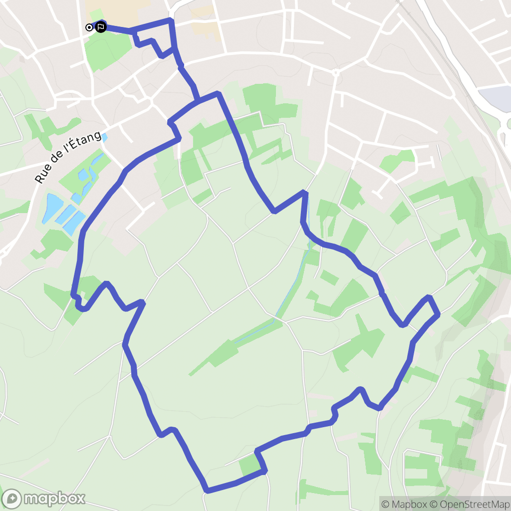 Rixheim : carte du parcours de randonnée - France
