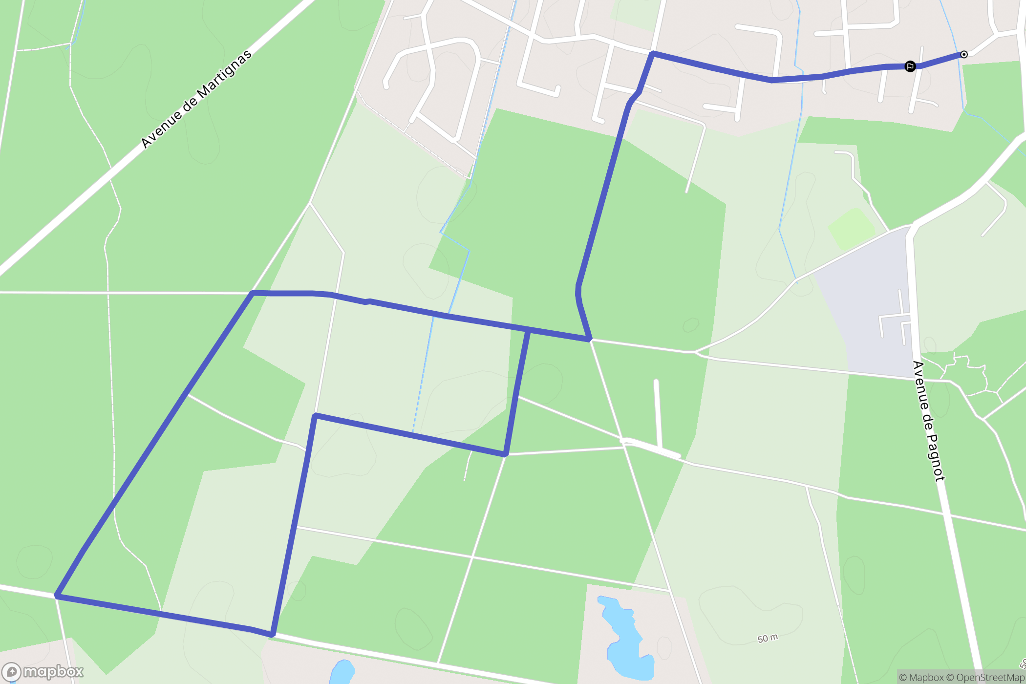 Saint-Médard-en-Jalles : carte du parcours de randonnée - France