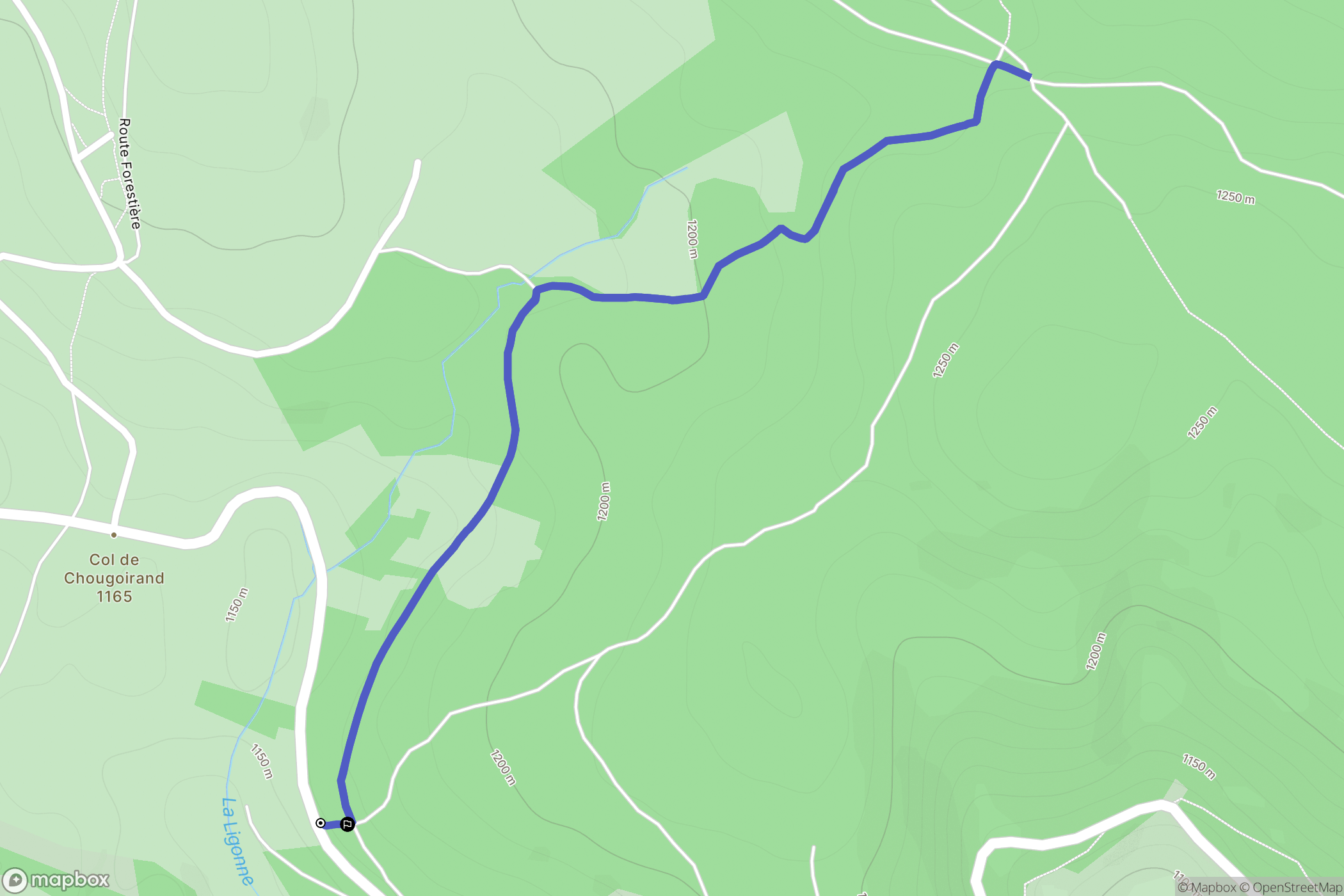 Églisolles : carte du parcours de randonnée - France