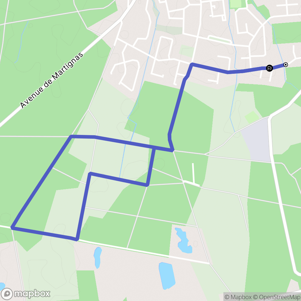 Saint-Médard-en-Jalles : carte du parcours de randonnée - France