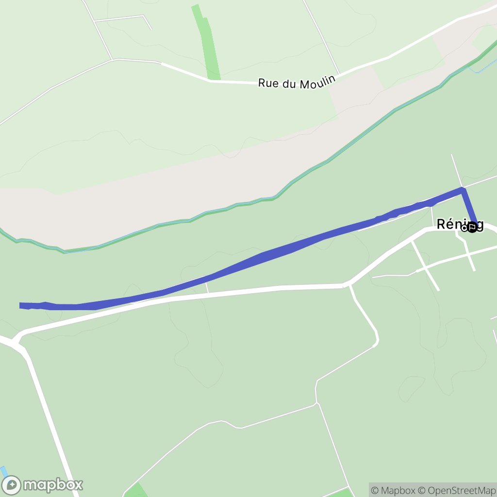 Réning : carte du parcours de randonnée - France